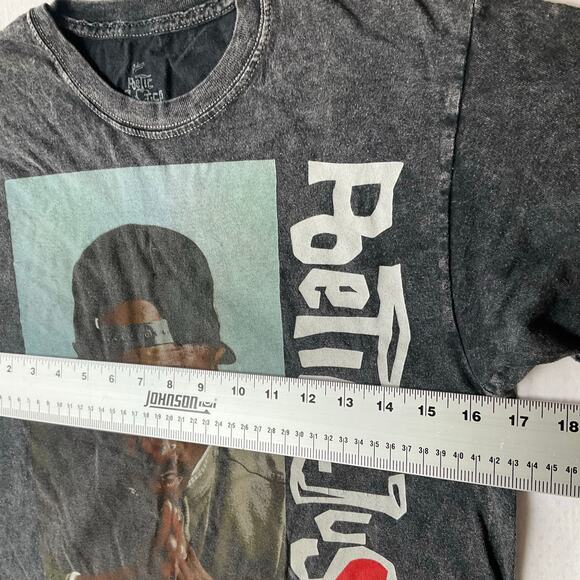 POETIC JUSTICE Women Short Sleeve Crewneck T-shirt Size S/P, Gray - Picture 4 of 7